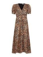 Lea Long Dress in Venyx Gold Tiger
