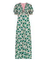 Lea Smocked Dress in Sugar Pawpaw print