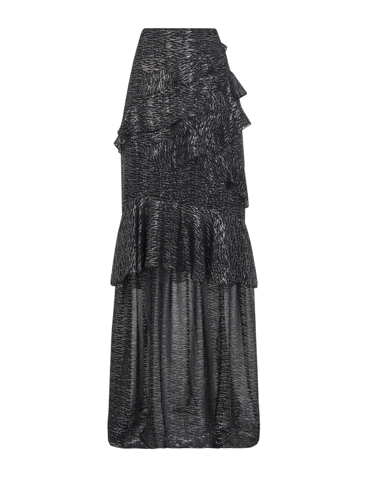 Load image into Gallery viewer, Marissa Long Skirt in Black Silver