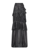Marissa Long Skirt in Black Silver