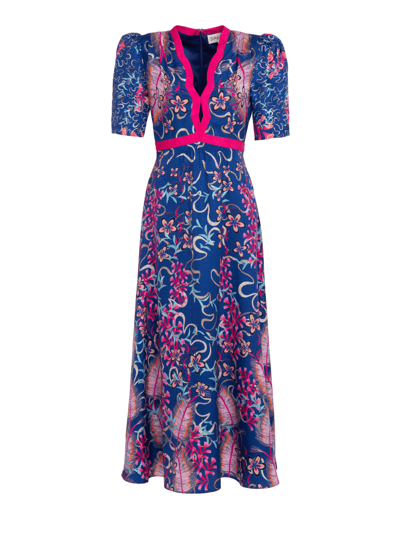 Load image into Gallery viewer, Tabitha B Dress in Quill Reef print
