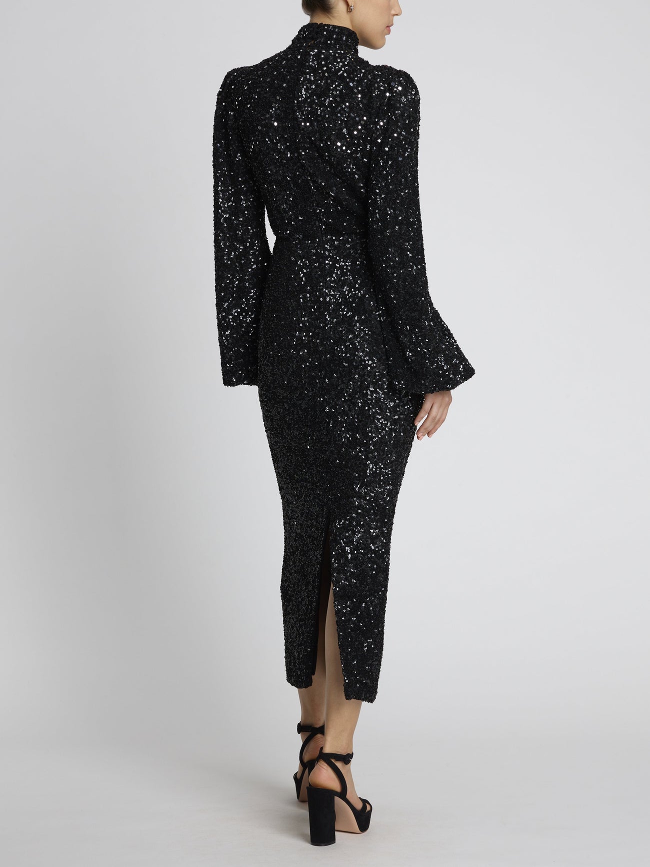 Load image into Gallery viewer, Domino Dress in Black Embroidered