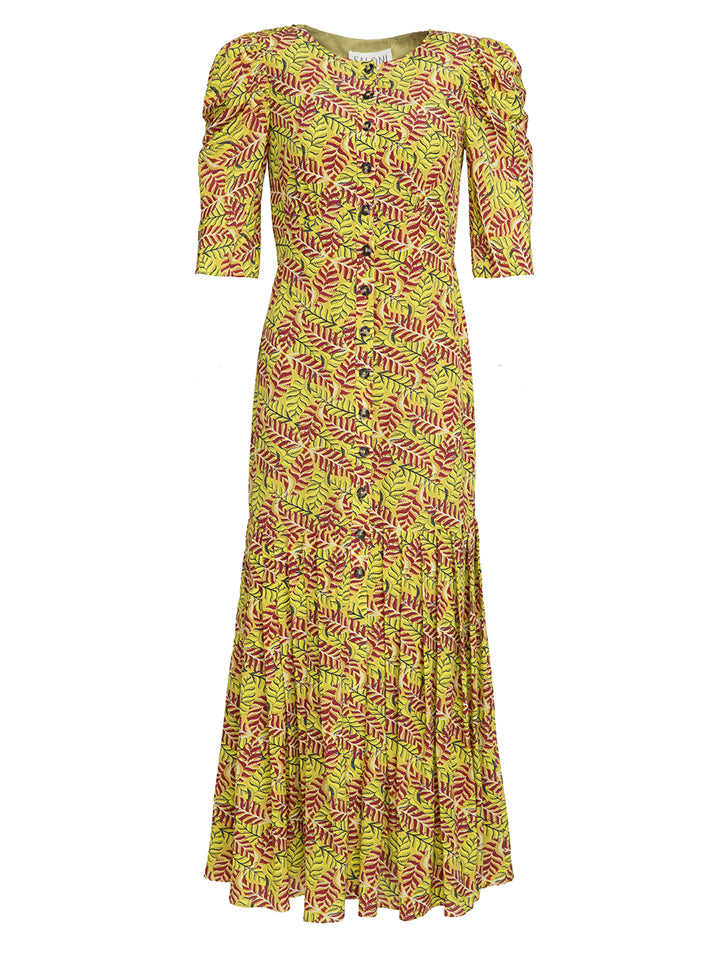 Load image into Gallery viewer, Colette Long Dress in Eucalyptus print