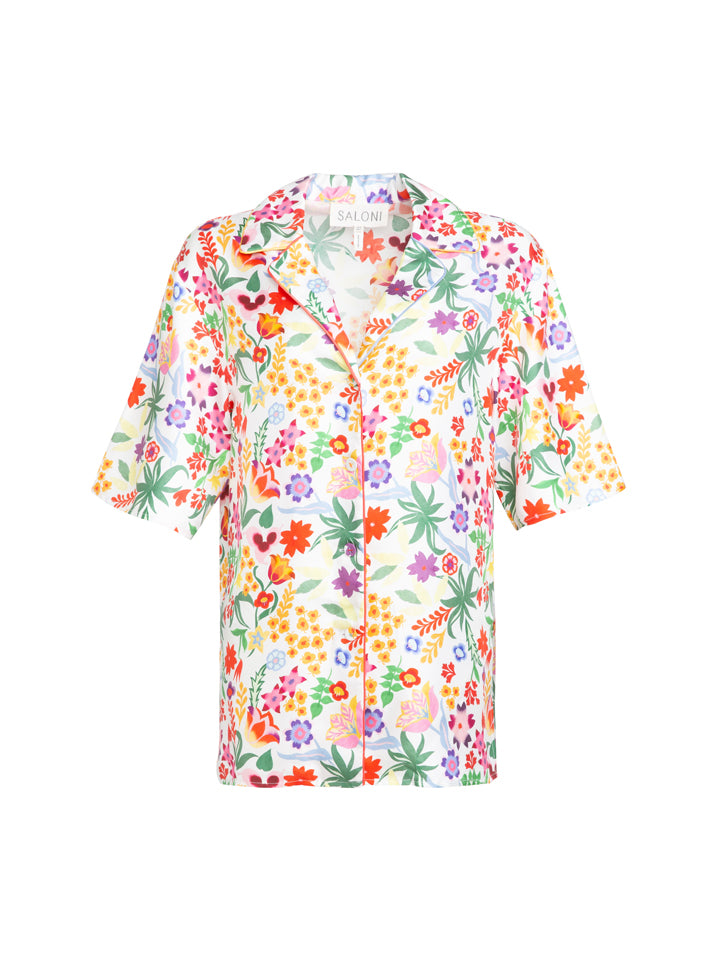Load image into Gallery viewer, Dree Shirt in Rainbow Papercut print