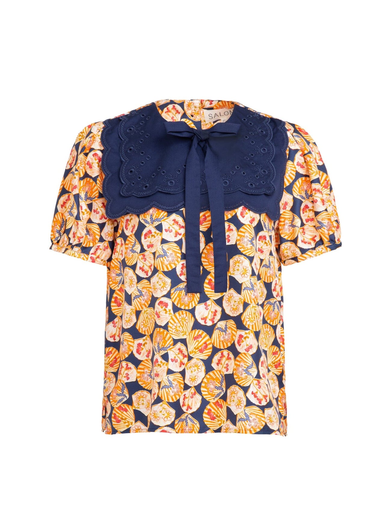 Load image into Gallery viewer, Marlowe B Top in Navy Scallop