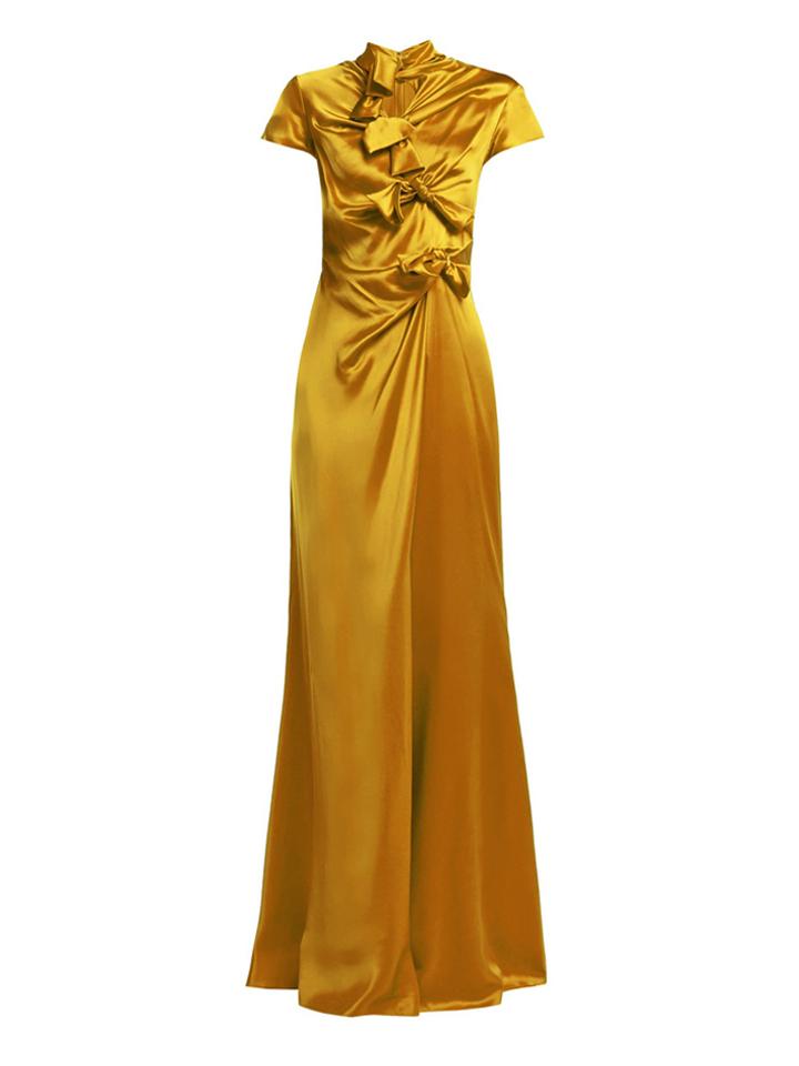 Load image into Gallery viewer, Kelly Long Dress in Gold